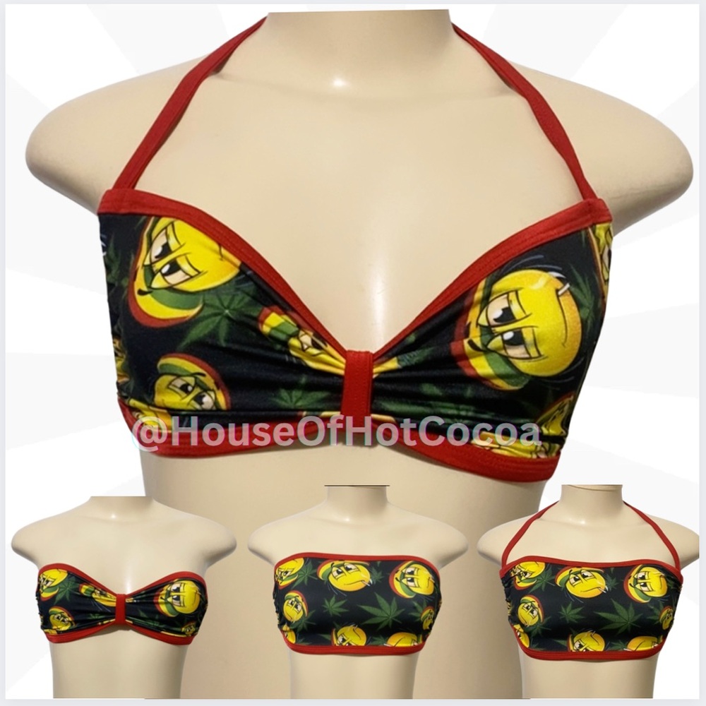 ONLE 1 MADE: Cannabis Tube Top/ FITS UP TO D CUP : HANDMADE - convertible